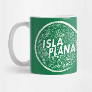 Isla Plana Vintage White Emblem Mug